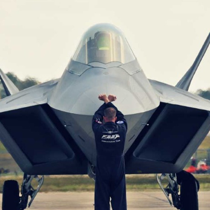 Man directing a jet